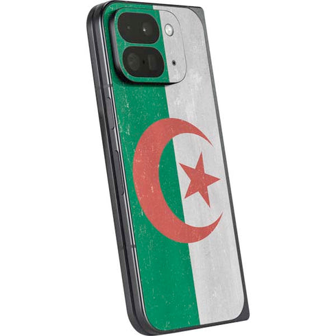 Algeria Flag Distressed Google Pixel 9 Pro Fold Skin